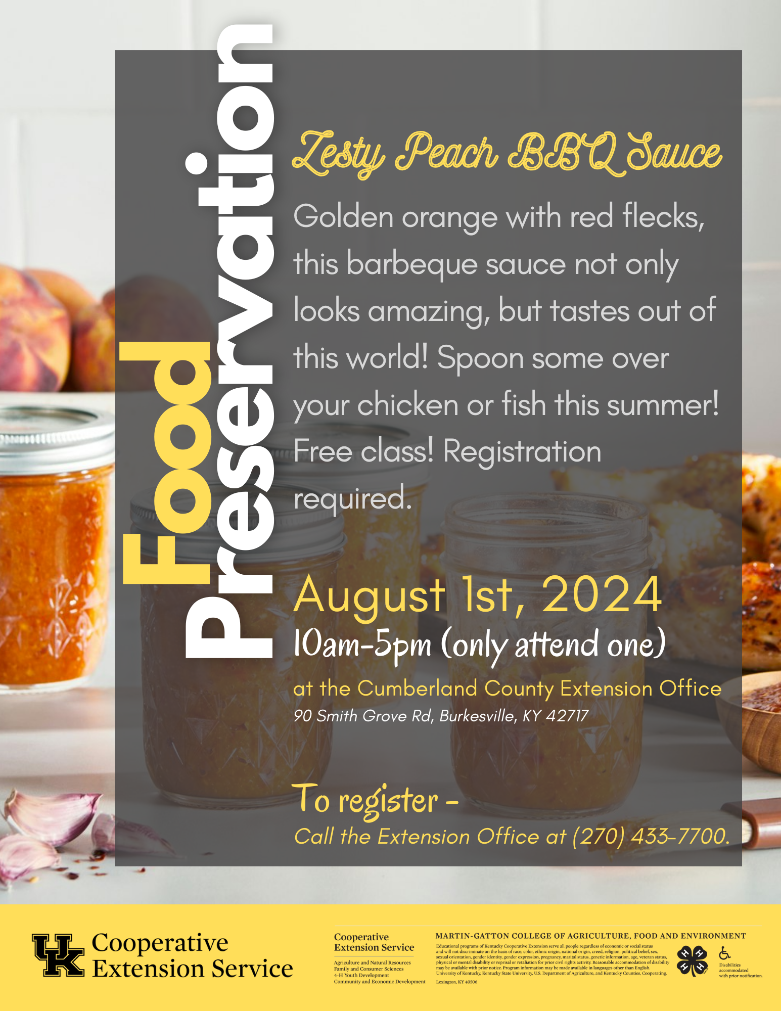 Zesty Peach BBQ Sauce Flyer 